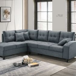 New In Box Gray Sectional