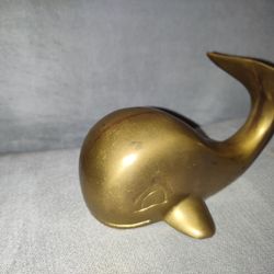 Mid-Century Modern Brass Whale Figurine