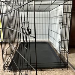 Large Dog crate With Double Door Extra Division And Tray