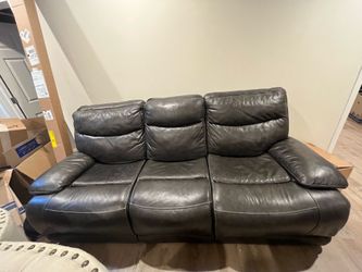 Leather Recliner Couch Set