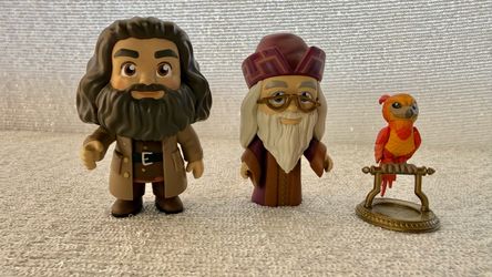 Funko Harry Potter Mini Figurine Lot Hagrid Albus Dumbledore & Fawkes