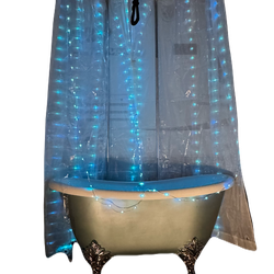 Aerial equipment(Bath Tub ) with bubbles machine, curtains, and lights