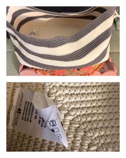 InterDesign Large Woven Storage Basket – Gray & Cream