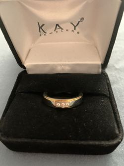 Stainless steel/Gold 3 diamond ring