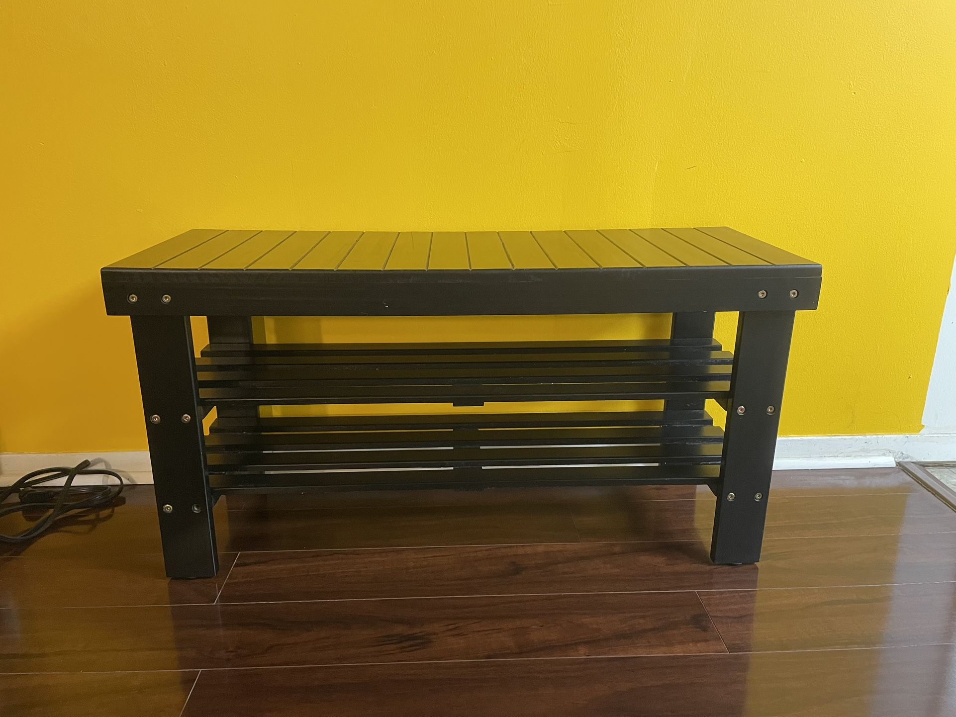 Bench/Equipment Storage/Shoe Rack Black