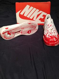 Bloody Red Shoes Nike Air Force 1 Custom 