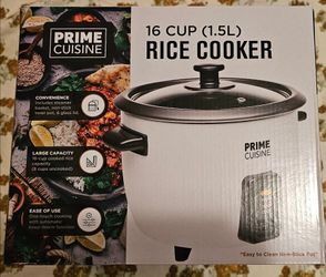 PRIME CUISINE 16 CUP RICE COOKER, BRAND NEW