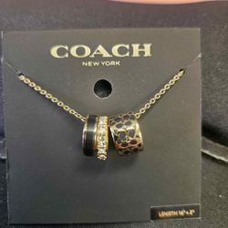 Coach Classic C Enamel Necklace 