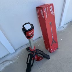 Milwaukee 12-Volt Lithium-Ion Cordless 1400 Lumen ROCKET LED Stand Work Light (Tool-Only) - powered only by plug-in / extension cord  