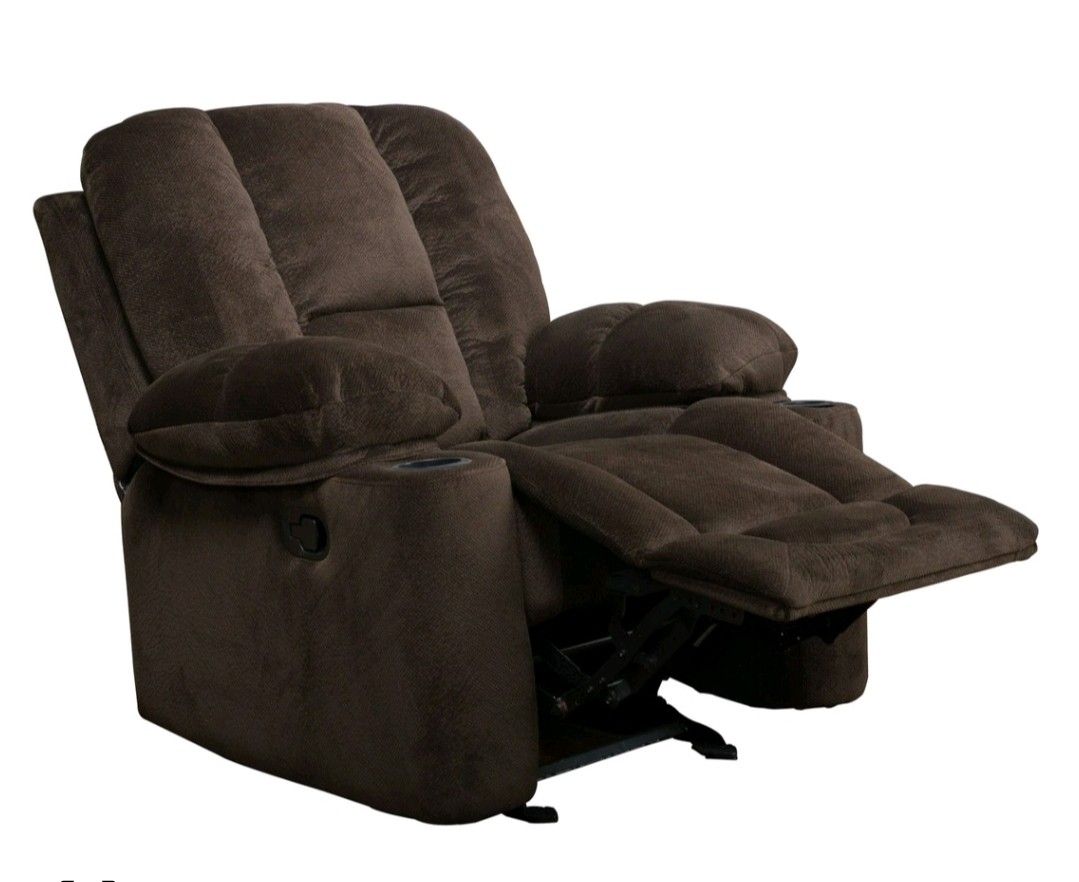 Christopher Knight Home Gannon Fabric Gliding Recliner, Chocolate