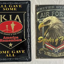 Metal Signs $10 For Both