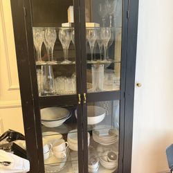 Storage Cabinet With Glass 