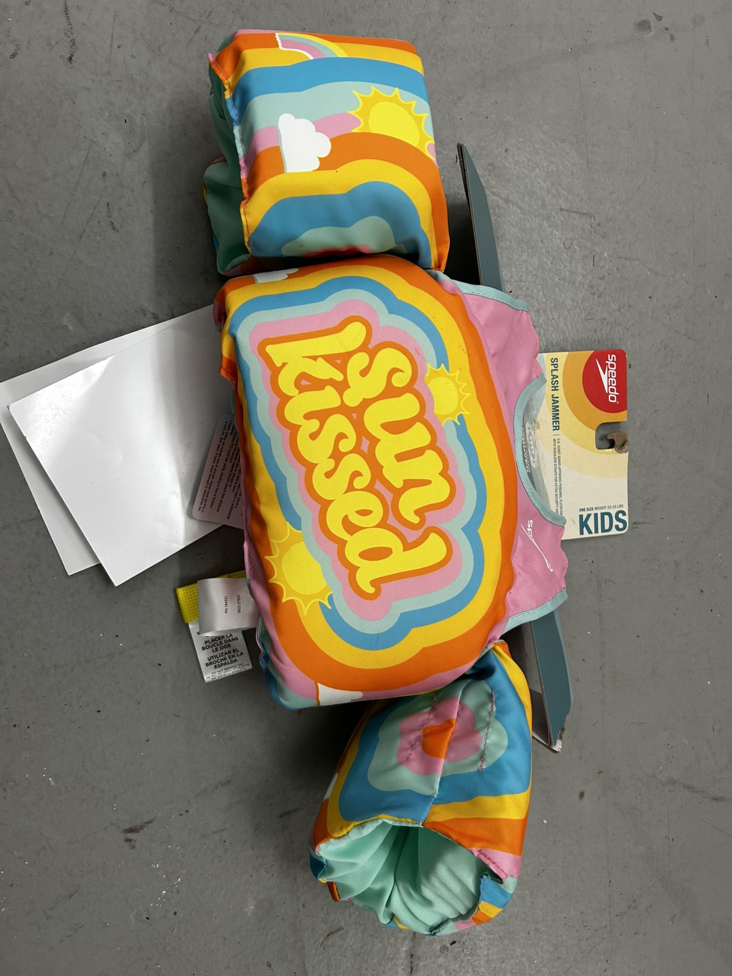 Speedo Splash Jammer Chaleco Salvavidas, Peso para Niños de 33 a 55 Libras,