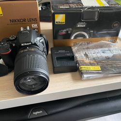 Nikon D5500 with 18-140mm and 35mm lens
