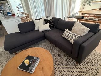Dark Gray L-Shaped Sectional Sofa