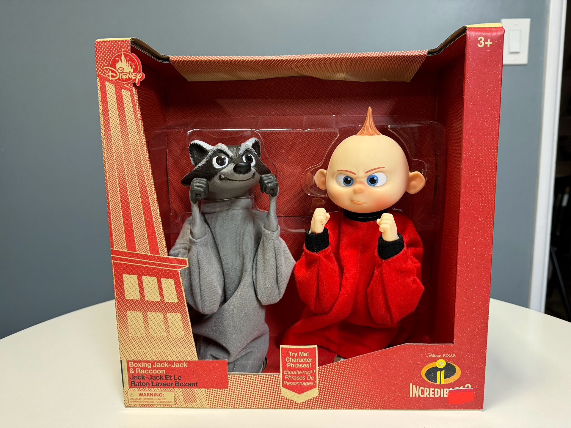 Disney The Incredibles Boxing Jack-Jack Racoon Disney Store