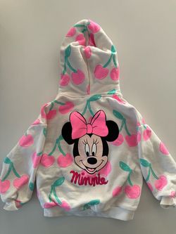 Zara Minnie Mouse Kids Hoodie Cherry Print