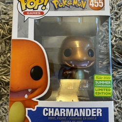 FUNKO POP! Pokemon Charmander Metallic #455 Summer Convention Limited Edition