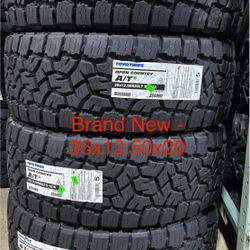 (4) - 35x12.50x20 Toyo Open Country A/T III Tires 