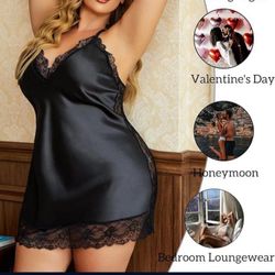 Avidlove Lingerie for Women Plus Size Satin

Lace Nightgown Sexy Sleepwear