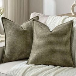 Green Pillow Shams - 18x18