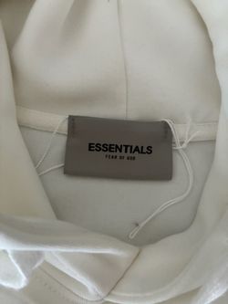 White essentials hoodie