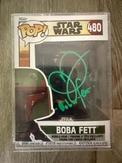 Star Wars Boba Fett Funko Pop signed by Daniel Logan