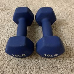 Dumbbells - Pair of 10s - Total 20 Pounds 