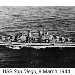 USS San Diego CL (53) Surface Force custom Crystal  Collectable 
