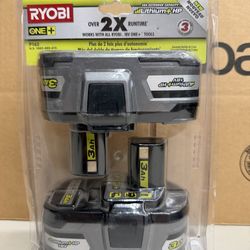 AUTHENTIC New Ryobi 18V ONE+ 3.0 Ah Lithium-Ion Battery 2 Pack P162 2x Runtime