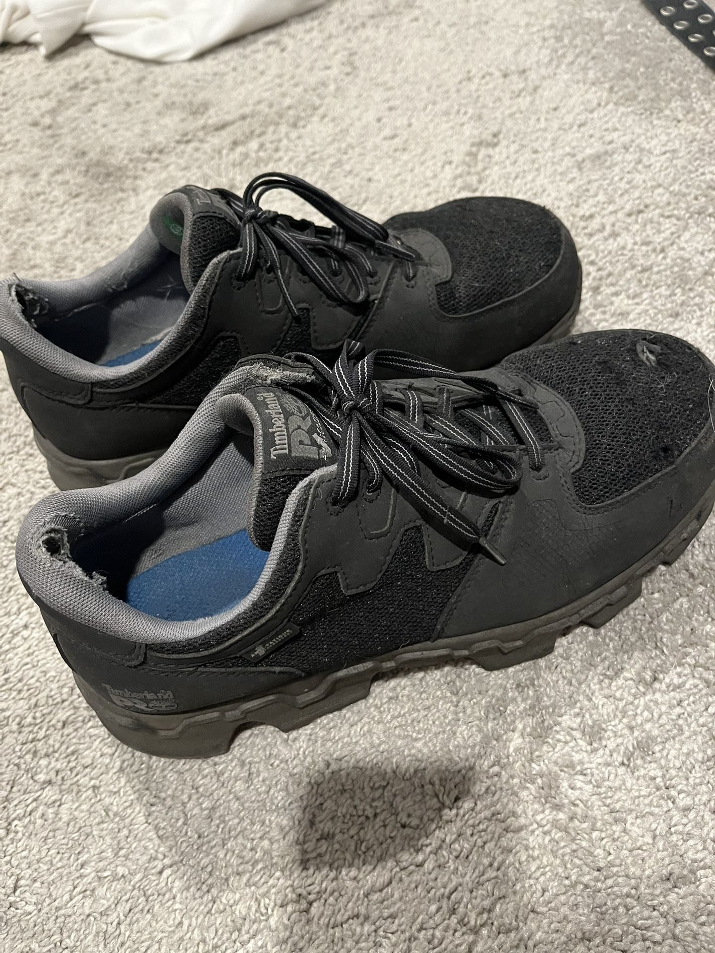 Used Timberland Pro Steel Toe Work Shoes 9 1/2