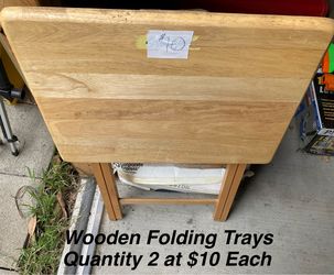 Wooden Folding TV Trays/Quanity 2: $10 Each