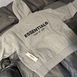 ESSENTAILS HOODIES GREY & BLACK