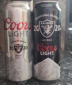 Raiders Las Vegas Raiders can sliver black coors