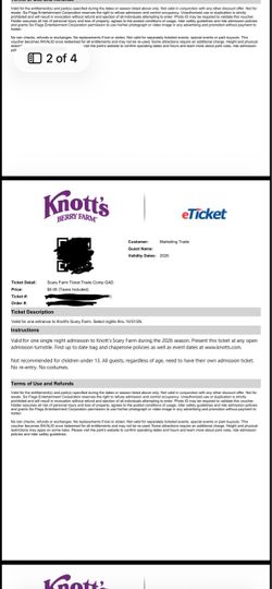 Knotts scary farm tickets