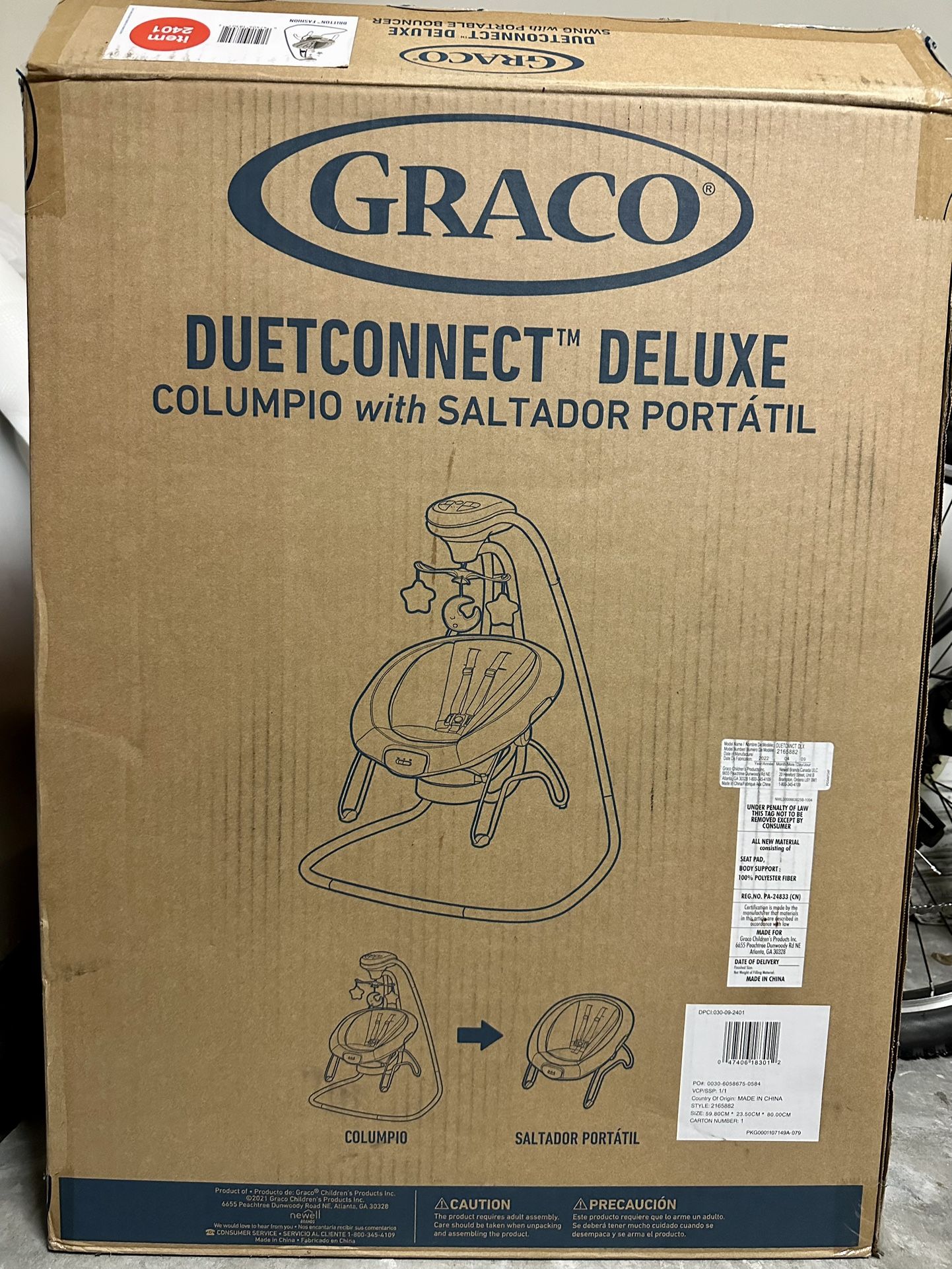 Graco DuetConnect Deluxe Multi-Direction Baby Swing and Bouncer - Britton