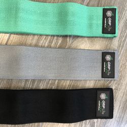 PREMIUM GRIP Life Hip Booty Bands Fabric Resistance Bands for Gym Home Workout (Set of 3)