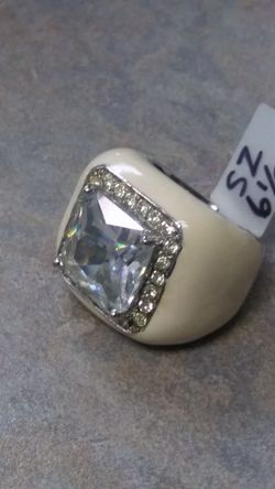 S. 6.5...silver ...c.z.ring