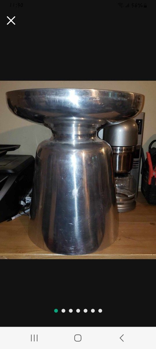 Vintage art deco West m stainless steel martini table