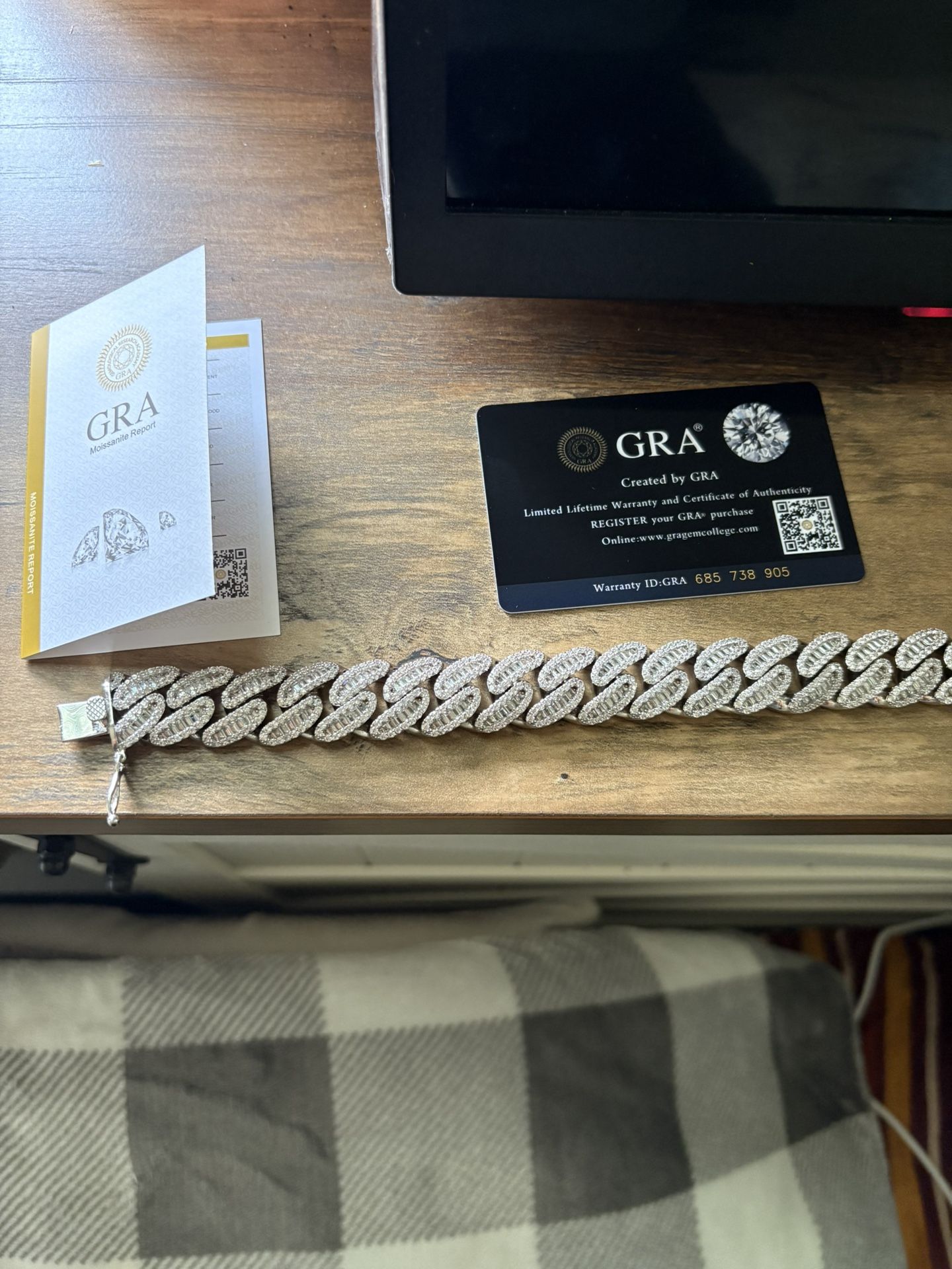 Vvs Moissanite Cuban Baguette Chain