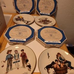 Norman Rockwell Limited Edition Collectors Plates 