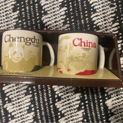 Starbucks Coffee Chengdu / China 3 Oz Demitasse Mug Set