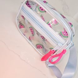 Cat And Jack Girl's Clear Watermelon Fanny Pack 
