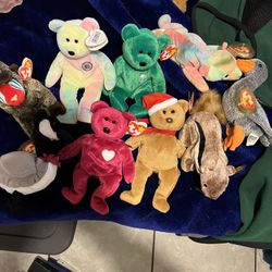 Ty Beanie Babies Lot Rare Retired Many Errors 