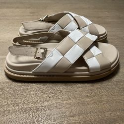 Alohas Checkered Platform Sandals - Women's Size 39