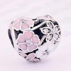 Pandora Charm Heart Daisy Meadow