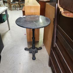 Antique vintage marble pedestal table