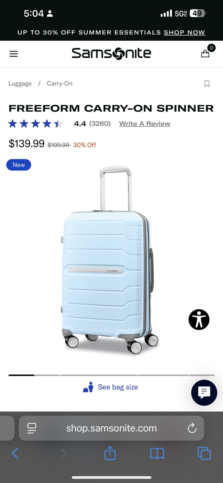 Samsonite FREEFORM CARRY-ON SPINNER