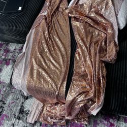 Rose Gold Sequin Curtains 