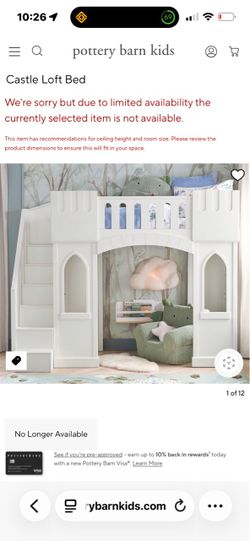 Pottery Barn kids White Castle loft bed